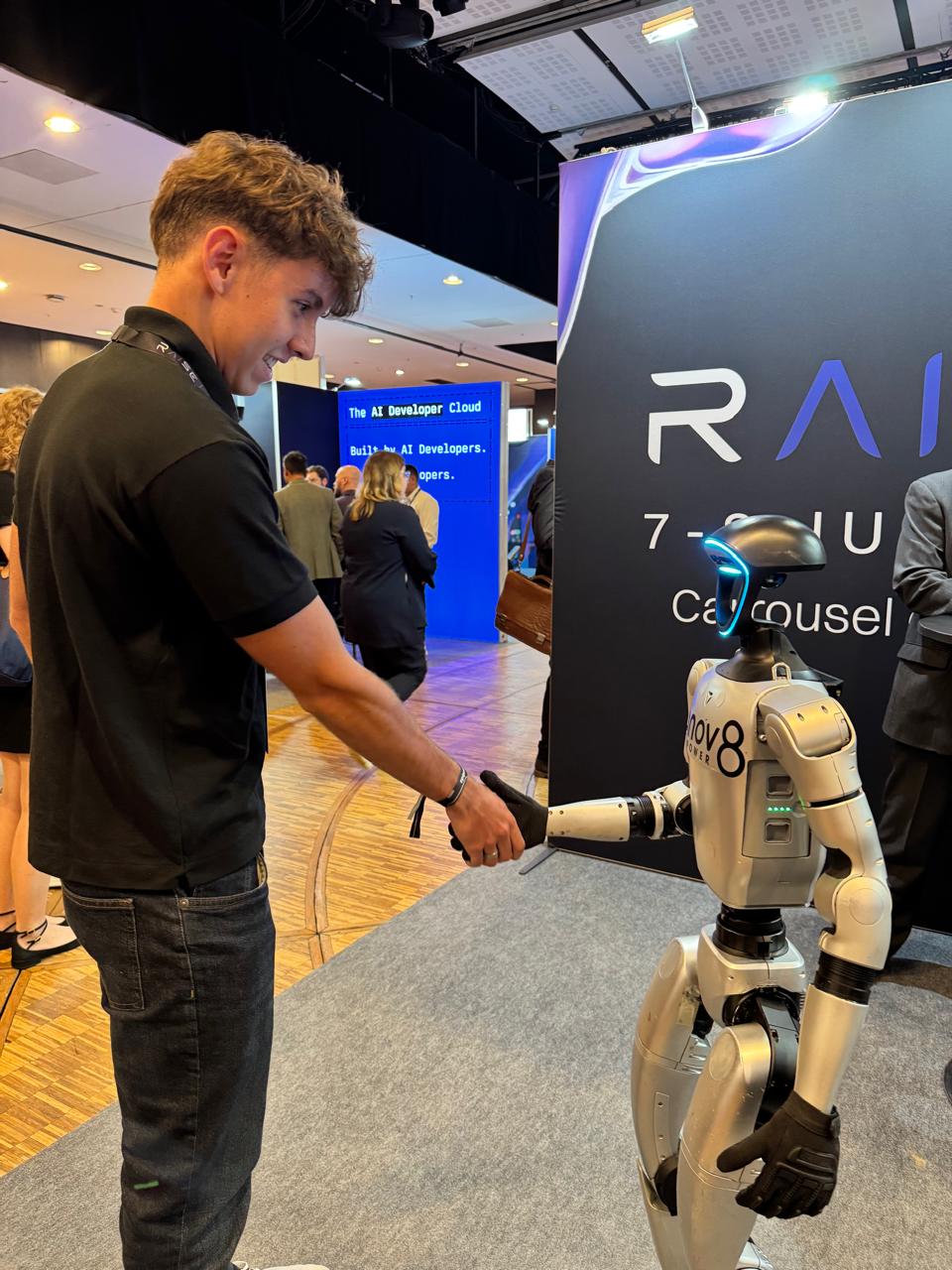 Applied AI and robotics floor moment.